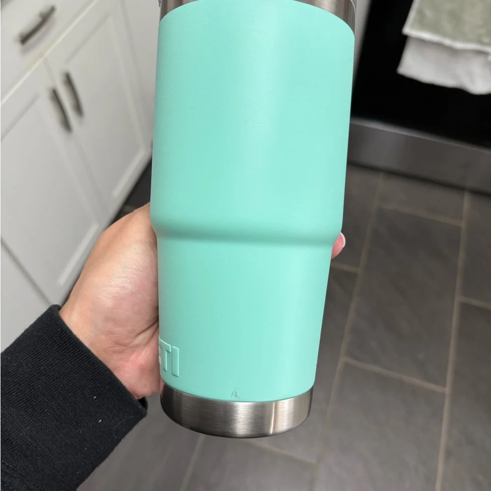 YETI Seafoam Green Tumbler with Handle - Picture 3 of 5